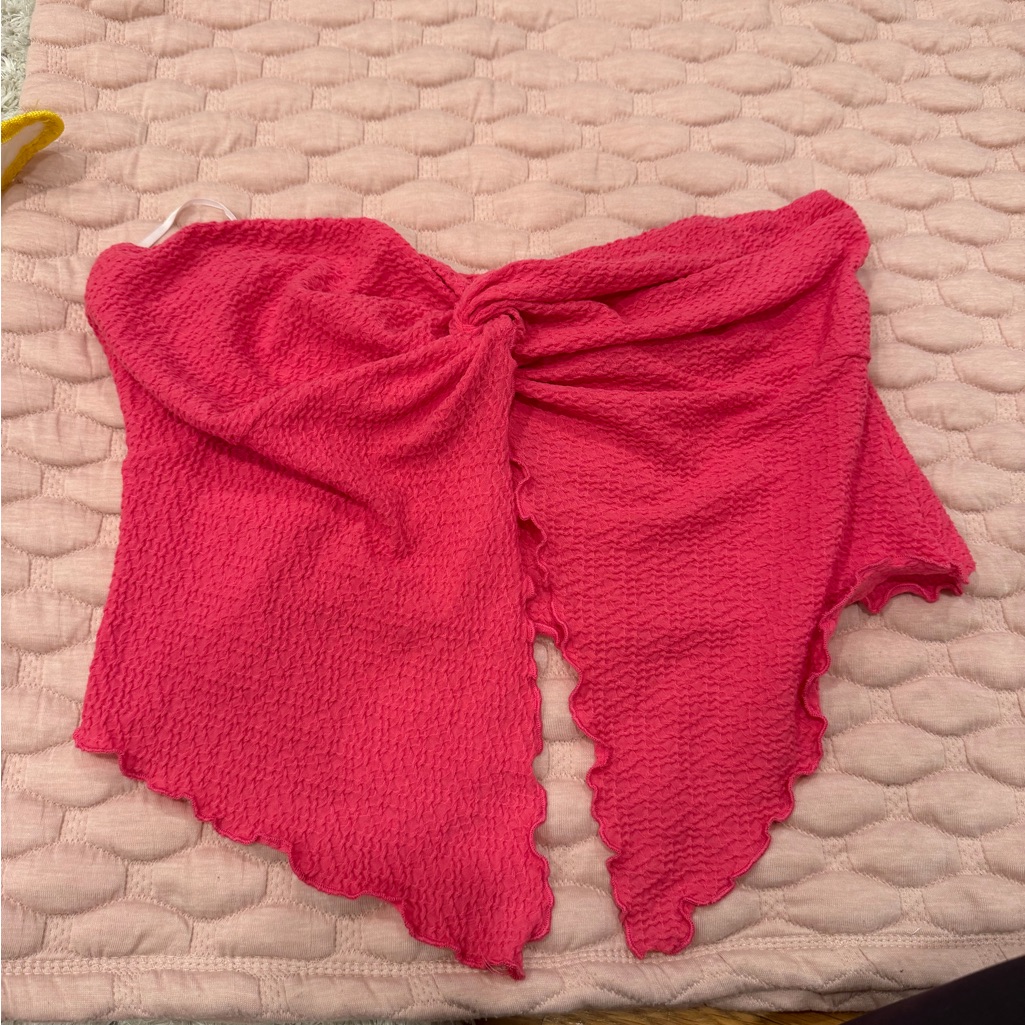 Pink Off Shoulder Top With Open Center